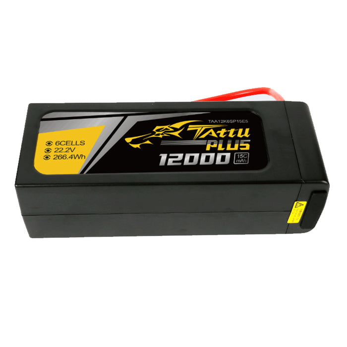 Gens Tattu Plus 12000mAh 22.2V 15C 6S1P Lipo Smart Battery Pack With AS150 + XT150 Plug
