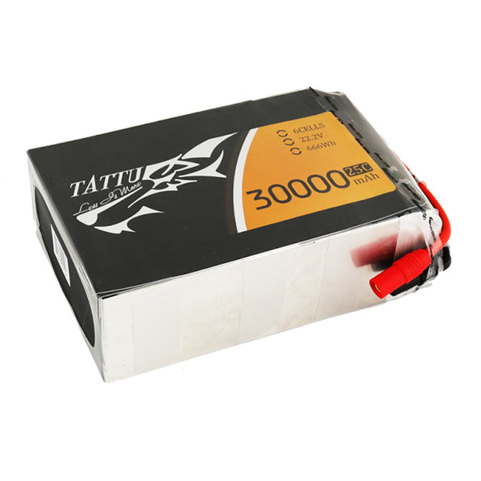 Gens Tattu 30000mAh 22.2V 25C 6S1P Lipo Battery Pack with AS150 +XT150 Plug