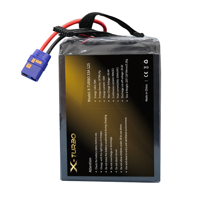 XTurbo 12S 33000mAh Solid State Li-ion Battery For Drone