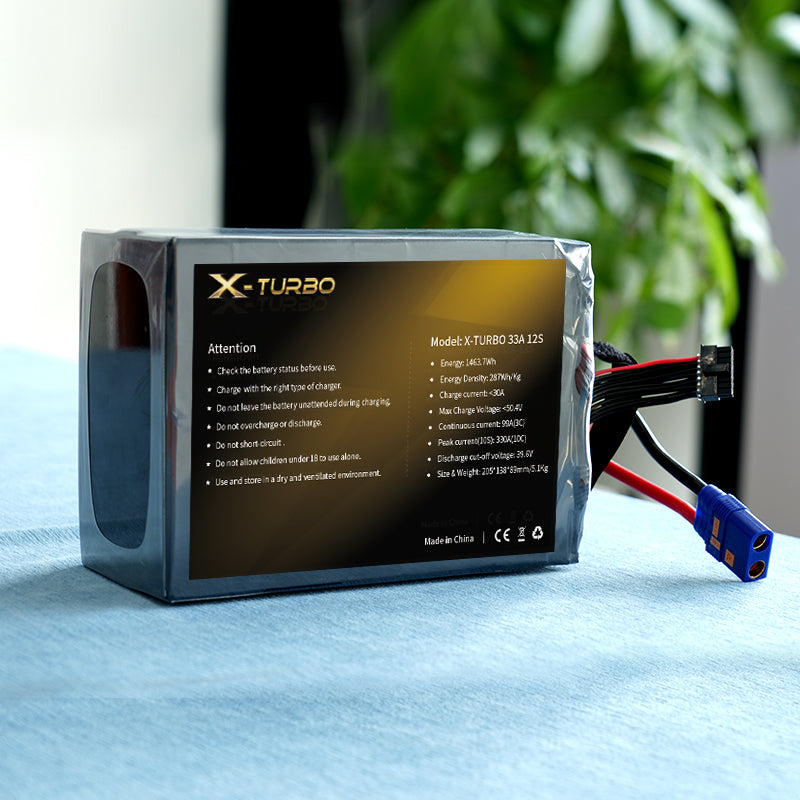 XTurbo 12S 33000mAh Solid State Li-ion Battery For Drone